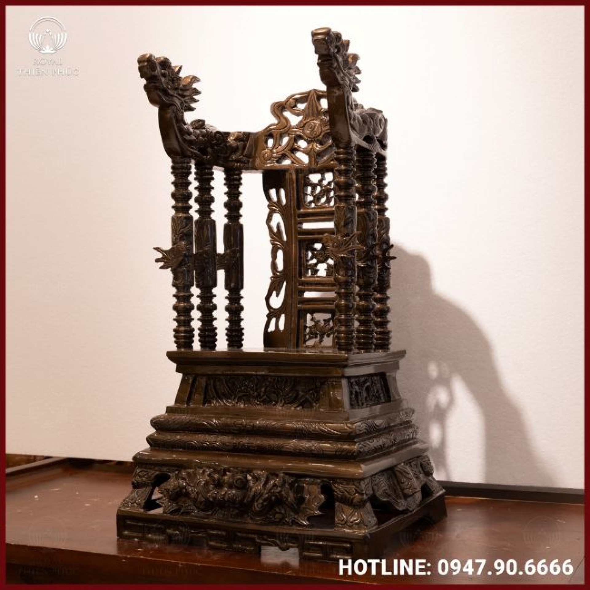 Ngai thờ bằng đồng đỏ giả cổ cao cấp